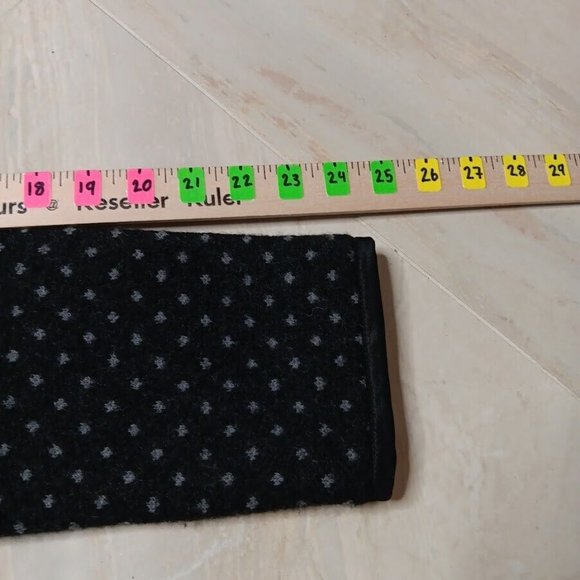 Icelandic design Wool Cardigan MEDIUM Gray Sweater Silk Neck Polka-dot jacket - Picture 7 of 16